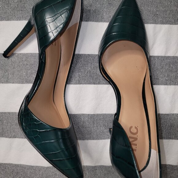 I.N.C. Shoes - Green Croc Pumps